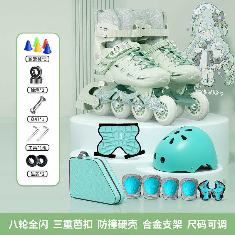 Green flats [glittery]