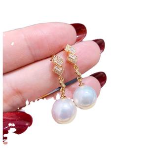 Accesorios de Plata S925 para DIY, Bandeja Vacía para Perlas con Cuentas Redondas de 8-12 mm, Joyería de Plata Simple, Pendientes Modelo 22042 - Product Image 5