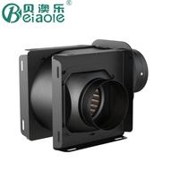 Ventilateur de ventilation à conduit séparé durable pour économie d'énergie domestique, en acier galvanisé, extracteur d'air 220V noir à montage au plafond
