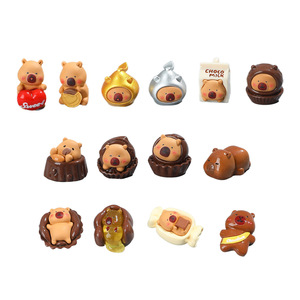 Figuras de Capibara en Miniatura, Resina Plástica 3D, Set de Joyería DIY, Decoración de Escritorio, Herramientas y Suministros de Manualidades - Product Image 5