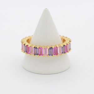 Espumosos al por mayor punta Multicolor Arco Iris hielo Cubo de anillo de oro - Product Image 3