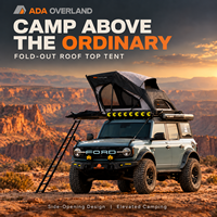 ADA OVERLAND Tente de toit rigide pliable grand espace pour SUV, imperméable, pour camping, OEM