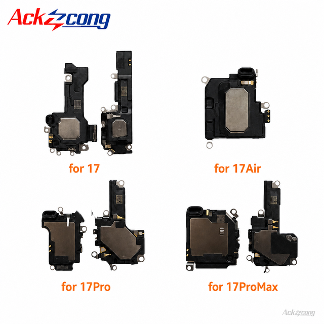 Ackzcong Quality Tested Loudspeaker for iPhone X-17 Pro Max Loud Speaker Ringer Inner Buzzer Flex Cable Replacement Parts
