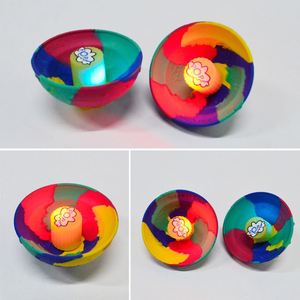 2025 Hot Sale Half <b>Bouncing</b> <b>Ball</b> Cloud Buckle Light Camouflage <b>Bouncing</b> Bowl Creative Children's Stress Relieving Fidget Toy - Product Image 5