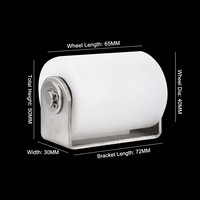 Roue à rouleaux en nylon en acier inoxydable 201 pour porte coulissante, guide de positionnement, roue de rail, chariot, roulement de glissière