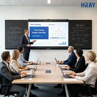 Интерактивная доска HRAY 86 дюймов с чипом T982, двухдиапазонный Wi-Fi хотспот для подготовки к экзаменам в старшей школе, поддержка OEM/ODM