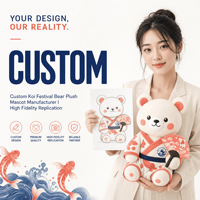Mascotte en peluche Ours du Festival Koi, Jouet en peluche personnalisé, Animal en peluche, Fabricant OEM ODM, Fournisseur direct d'usine, Cadeau
