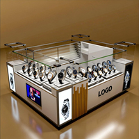 Luxuriöse Aluminium-Glas-Vitrine für Mobiltelefone, Schmuck, Zigaretten, Uhren Thekenvitrine mit LED-Beleuchtung