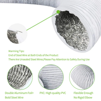 Tuyau flexible en PVC et aluminium Lakeso pour la ventilation, 10 m, pour hôpital, gymnase, école