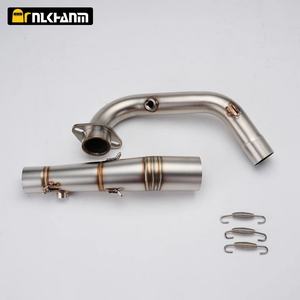 Système d'échappement de moto ZONTES 368G/E, modification, acier inoxydable, section avant avec matériau - Product Image 5