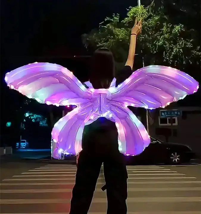 Mainan peri kupu-kupu sayap balon LED warna-warni grosir 2023 untuk dewasa dan anak-anak