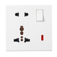 Interrupteur mural FUTINA N21 250V AC 10A 2 gangs 2 voies unipolaire compatible NFC à bouton-poussoir, garantie 10 ans CB/CE