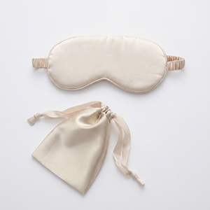 16 Momme Mulberry Eye With Silk Storage Pouch Soft <b>Light</b> Blocking Travel <b>Sleep</b> Mask Wholesale Hotel Spa Gift Set - Product Image 1