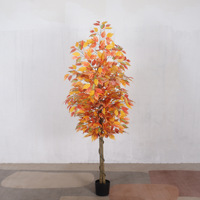Arbre de Camélia Artificiel à Feuilles Simulées Vertes/Blanches, Écologique, Imperméable, Durable, Fait Main, Recyclable, Nouvel An