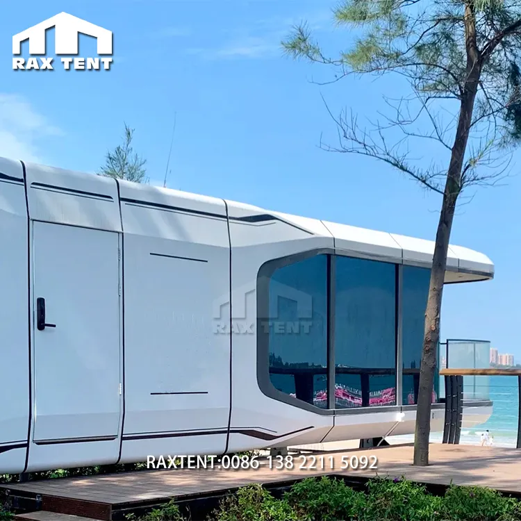 RAXTENT – maison moderne étanche avec système de contrôle intelligent et salle de bain pour hôtel Glamping en bord de mer