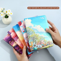 Carnet d'artiste en PU à couverture rigide avec reliure thermique et design exquis, thèmes artistiques variés, cadeaux artistiques, journalisation