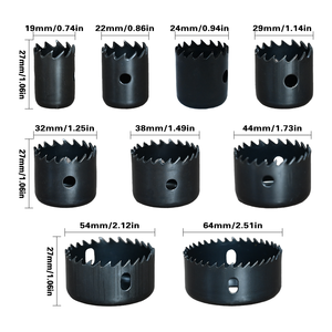 Jeu de 17 forets multifonctionnels Van <span class=keywords><strong>Lonzo</strong></span> 19-127 mm en acier au carbone avec queue hexagonale pour cloisons sèches/panneaux de bois, boîte en plastique, pour perçage de trous dans le bois - Product Image 3