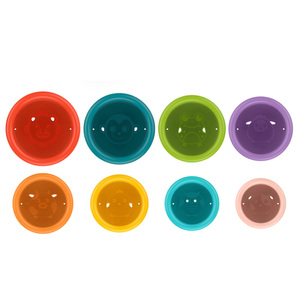 8 Pièces Tasses Flottantes Empilables <span class=keywords><strong>Lion</strong></span>, Jouet Éducatif Montessori pour le Bain de Bébé - Product Image 4