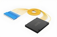 Divisor PLC 1x4 8 16 en Caja ABS con Conectores SC LC FC, Divisor de Fibra Óptica Tipo Caja