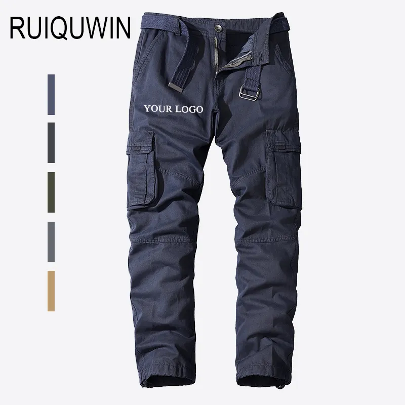 Ruiquwin Oem Heren Cool Jogger Tactische Broek Bestendige Outdoor Broek Lichtgewicht Casual Cargo Rechte Werk Wandelbroek