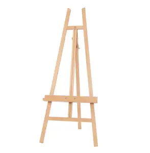 Phổ biến sồi gỗ có thể điều chỉnh sàn nghệ sĩ <span class=keywords><strong>Lyre</strong></span> một khung nghệ thuật giá vẽ với lưu trữ khay - Product Image 1