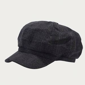 หมวกแก๊ปสไตล์อังกฤษลายสก็อตย้อนยุคสำหรับผู้หญิง แฟชั่นลำลอง ปีกสั้นทรงปากเป็ด หมวกเบเร่ต์สำหรับกิจกรรมกลางแจ้งสำหรับผู้หญิง - Product Image 3