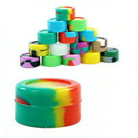 Conteneur en silicone OEM 2ml 3ml 5ml 7ml 9ml, petit pot en silicone coloré personnalisé pour le stockage d'huile de fleurs