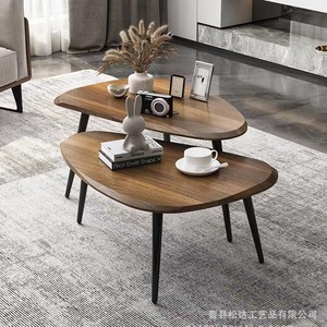 Table basse de salon de style nordique minimaliste et luxueux pour petit appartement, table simple et moderne pour la maison, table combinée pour hôtel - Product Image 3