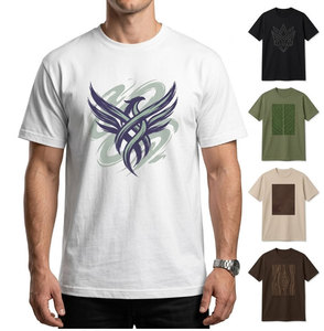 Lotes de ropa gráfica abstracta: Camisetas unisex con estampado en el pecho, algodón puro de alto gramaje, talla única, stock disponible, hecho en China, a granel. - Product Image 1