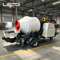 Mini-machine mobile diesel intégrée pour le mélange et le transport du béton, pompe malaxeuse pour les travaux de fondation de maisons individuelles en zone rurale