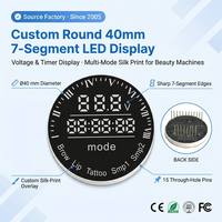 Affichage LED à 7 segments rond personnalisé de 40 mm pour machine de maquillage permanent, stylo PMU, alimentation pour tatouage |   Usine OEM