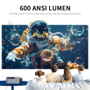 600 ANSI Lumen Portable Projector 4k Smart Home Video Led Android Projector