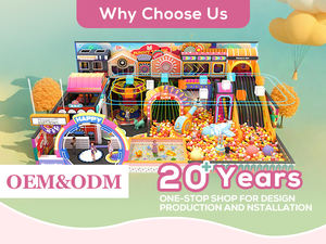 Equipo de patio interior comercial Área de juegos de espuma y plástico con cuerdas de trampolín Instalaciones de escalada - Product Image 5