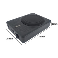Vente directe d'usine, caisson de basses de voiture de 10 pouces, puissance RMS de 120 W, haut-parleur audio, caisson de basses fin pour voiture, sous le siège, caisson de basses automatique