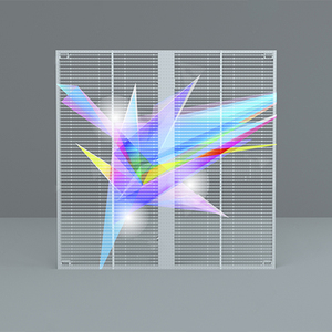 Pantalla LED Transparente para Ventana de Vidrio, Diseño de Pájaro de Origami Colorido, Pantalla Publicitaria de Pared para Interiores, Brillo de 5000 cd, 1080P - Product Image 1