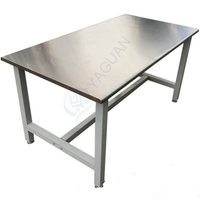 Table pliante en acier inoxydable avec pieds détachables, robuste, pour intérieur/extérieur, plan de travail, revêtement autonettoyant, anti-corrosion