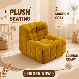 <span class=keywords><strong>Fauteuil</strong></span> de sol moderne en chenille vert foncé, capitonné, modulaire, pour salon - Product Image 3