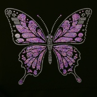 Transfert thermique de sequins papillon colorés |   Transfert de paillettes personnalisé pour vêtements, t-shirts, meubles, sacs