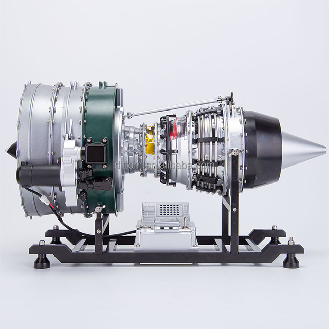 1/10 Dual Rotor Turbofan Engine Model Metal Physics Experiment Assembled Engine Model Toy