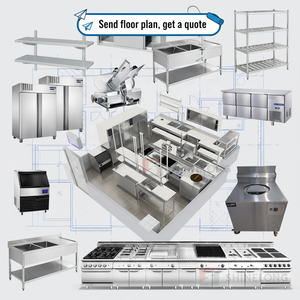 Ensemble d'équipements de cuisine professionnels pour restaurants, machines alimentaires commerciales personnalisées, liste de prix pour cuisines d'hôtels 5 étoiles Hk-10 - Product Image 1