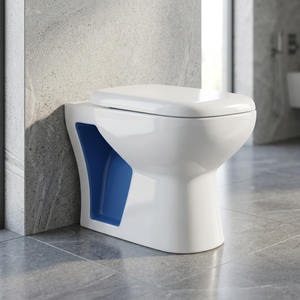 WC moderne en céramique bicolore de style arabe avec siphon en S, ensemble de salle de bain avec siège de toilette européen - Product Image 3