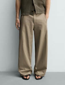 Pantalones <span class=keywords><strong>de</strong></span> <span class=keywords><strong>Vestir</strong></span> Casuales Elegantes para <span class=keywords><strong>Hombre</strong></span>, Estilo Old Money, Pierna Ancha, <span class=keywords><strong>Dobladillo</strong></span> Ajustable, Ropa <span class=keywords><strong>de</strong></span> Calle, Formales <span class=keywords><strong>de</strong></span> Negocios, Personalizados OEM - Product Image 1