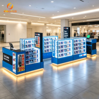 Vitrine Commerciale pour Téléphones, Kiosque de Vente au Détail Multi-Unités pour Accessoires de Téléphonie Mobile, Centre Commercial