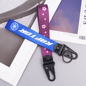 Lanière courte personnalisée avec logo par sublimation, pour moto, style JDM, avec mousqueton. - Product Image 2