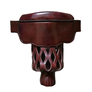 최고급 천연 가죽 교체용 휴대용 6피스 당구대 포켓 세트 (블랙/브라운 옵션) - Product Image 1