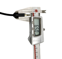 Câble auxiliaire stéréo 3,5 mm avec boîtier métallique fin de 6,5 mm
