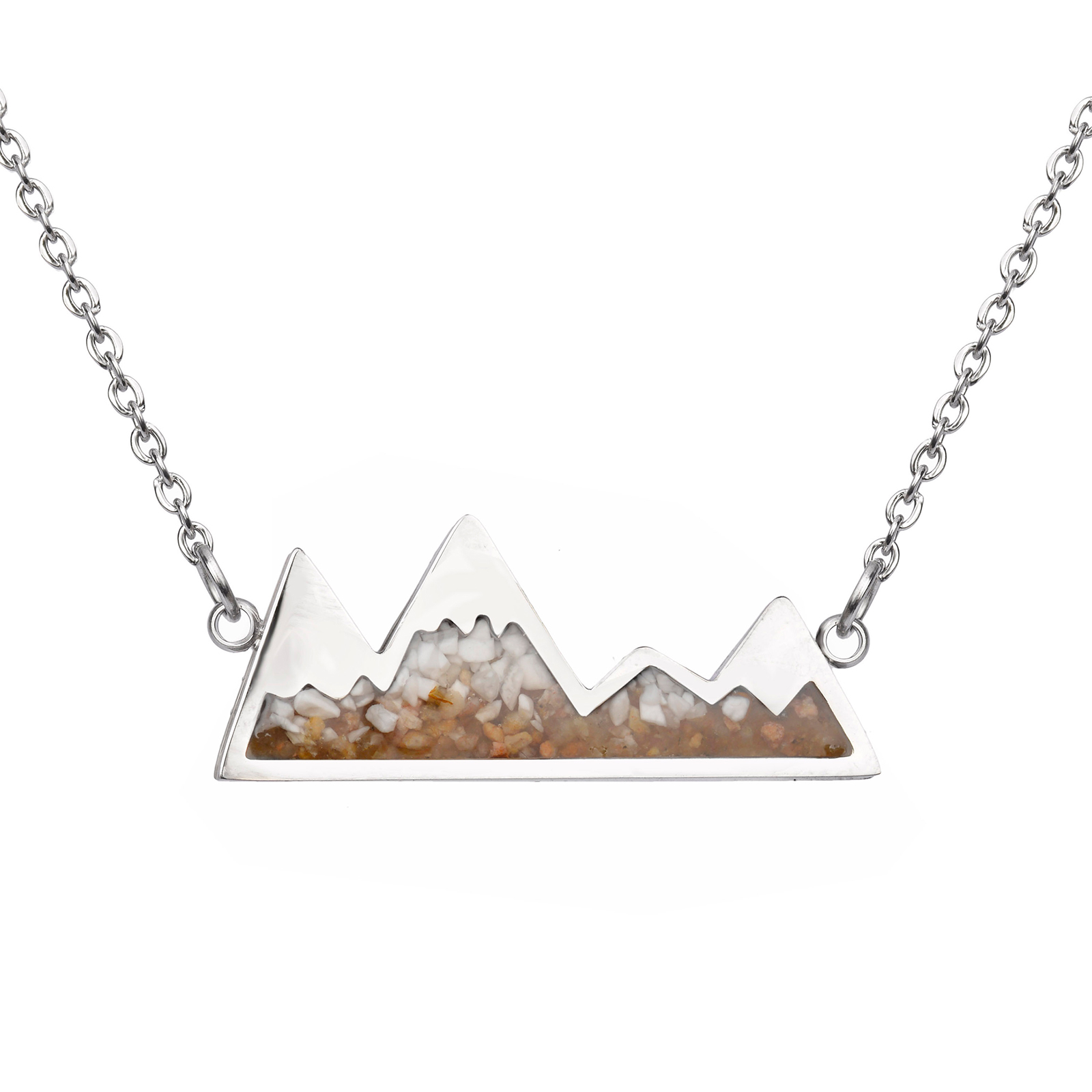 White Howlite+Gold Sand