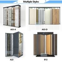 Présentoir rotatif triangulaire sur mesure pour carreaux, marbre, métal, panneaux muraux WPC et revêtements de sol en bois dur