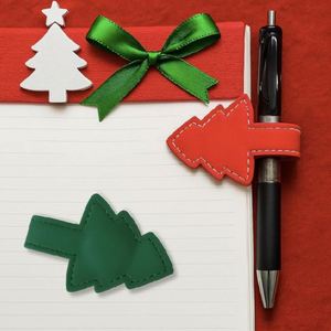 Christmas Tree Shaped Magnetic <b>Bookmark</b> PU Leather Reading Marker Page Clip Holder for Books & Journals - Product Image 3