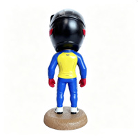 Figurine de motocross Supercross à tête oscillante, statue de pilote personnalisée en résine pour décoration de voiture et collection